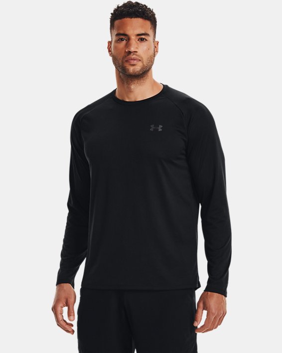 Men's UA Tech™ Long Sleeve in Black image number 0